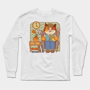 Armchair Gardener Cat and Mouse Long Sleeve T-Shirt